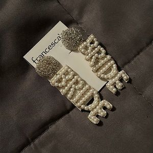 Francesca’s NEW Bride Dangle Pearl Earrings